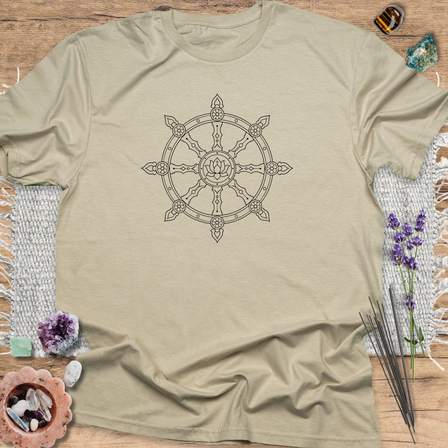 Dharma Wheel T-Shirt Sand