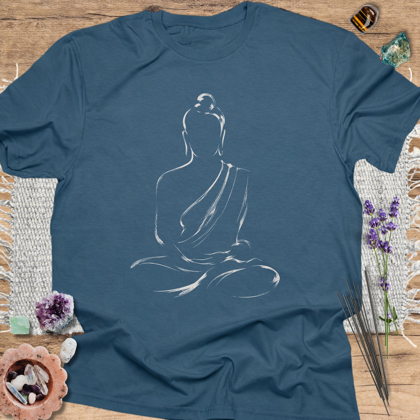 Unseen Buddha T-Shirt Indigo Blue