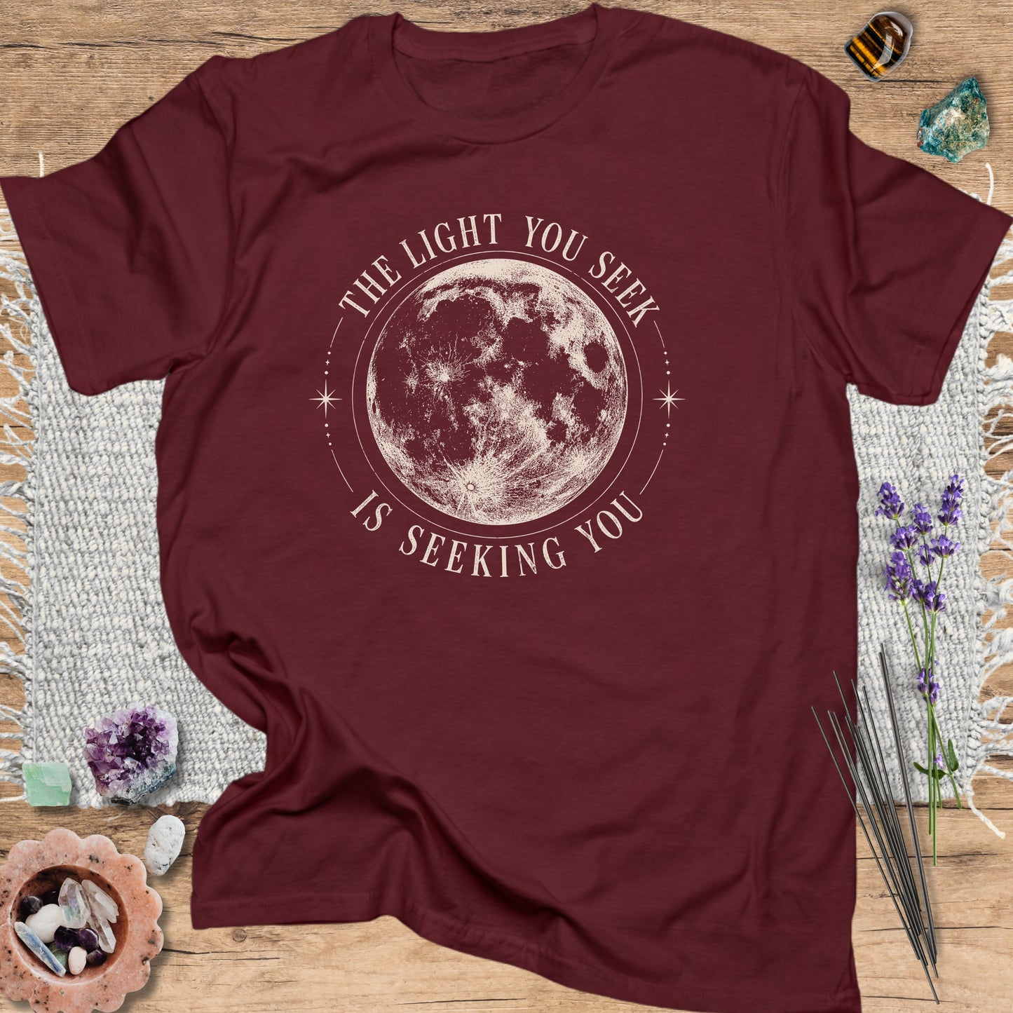 The Light You Seek T-Shirt Maroon