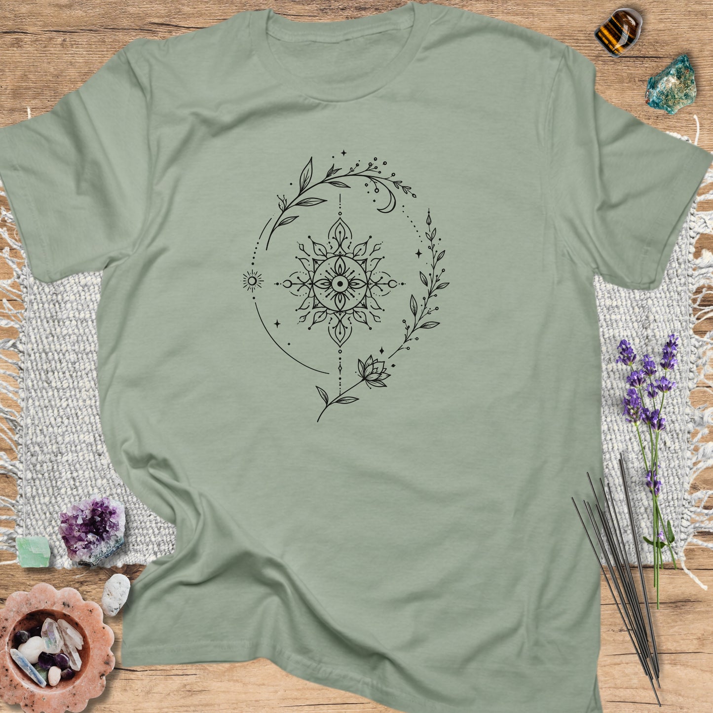 Mystic Floral Mandala T-Shirt