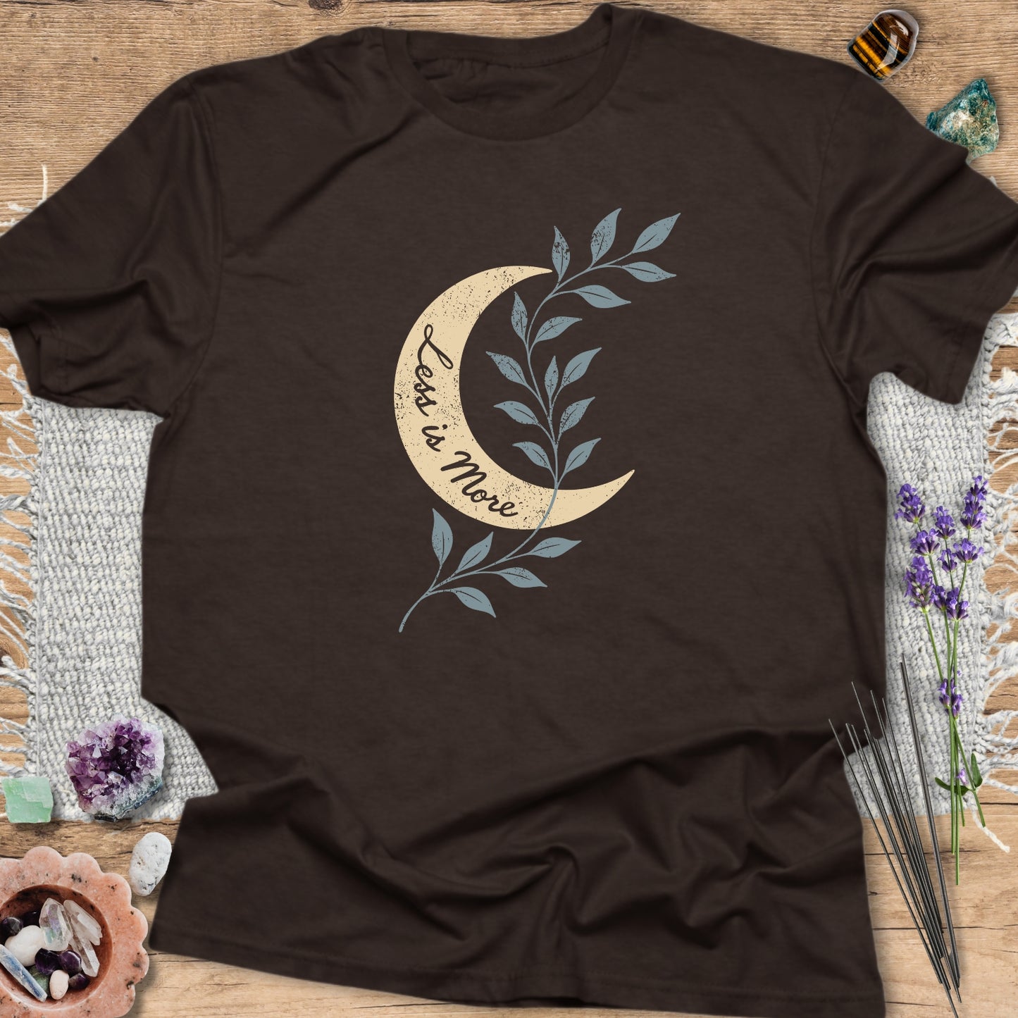 Less is More Crescent Moon T-Shirt