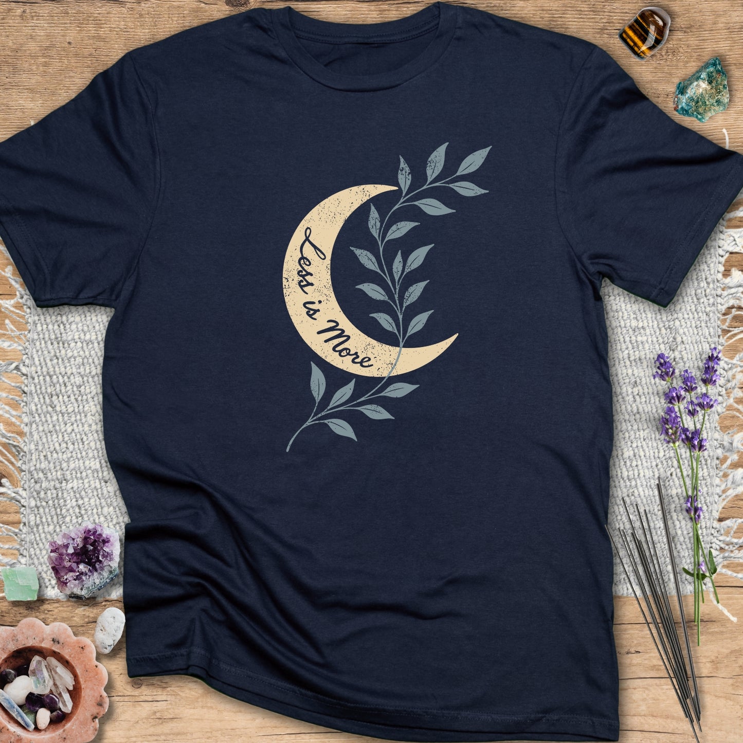 Less is More Crescent Moon T-Shirt