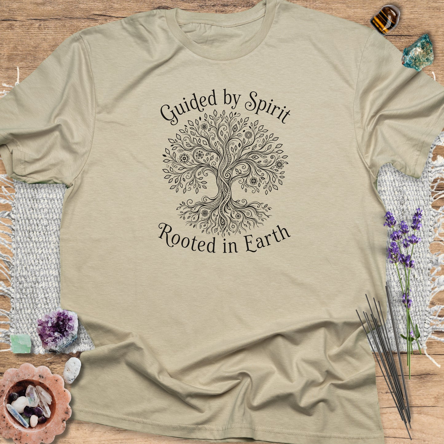 Guided by Spirit Tree T-Shirt Sand