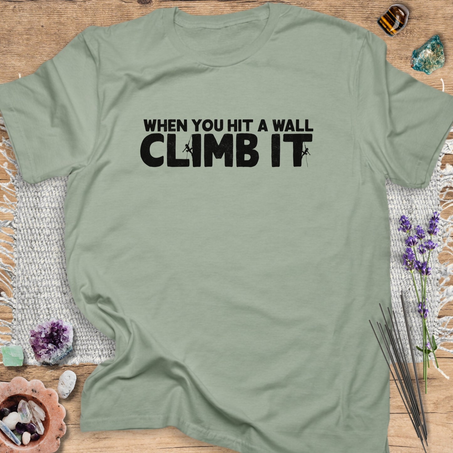 When You Hit a Wall, Climb it T-Shirt