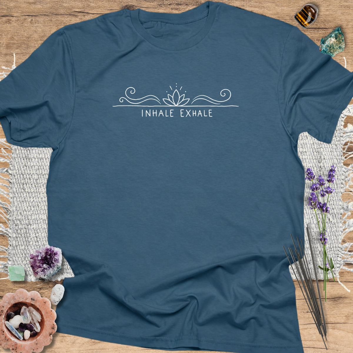 Inhale Exhale Indigo Blue