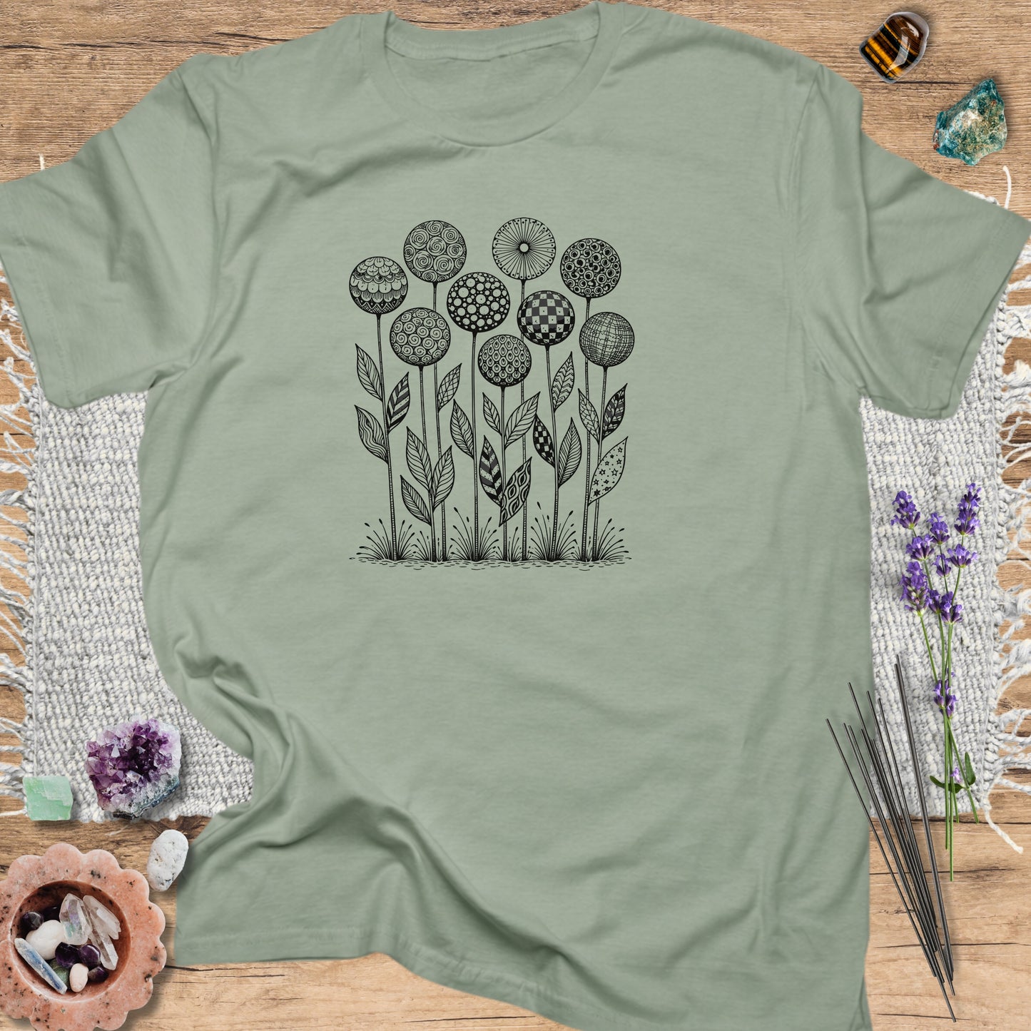 Botanical Zentangle T-Shirt