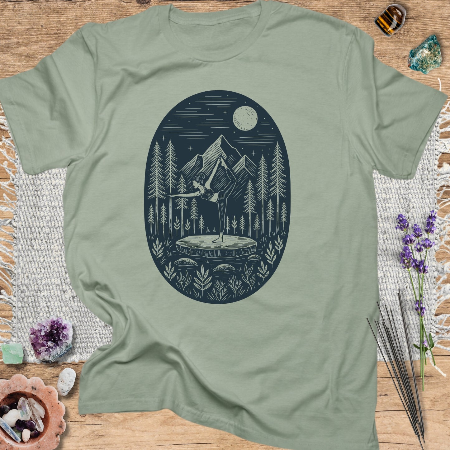 Moonlit Forest Yoga T-Shirt
