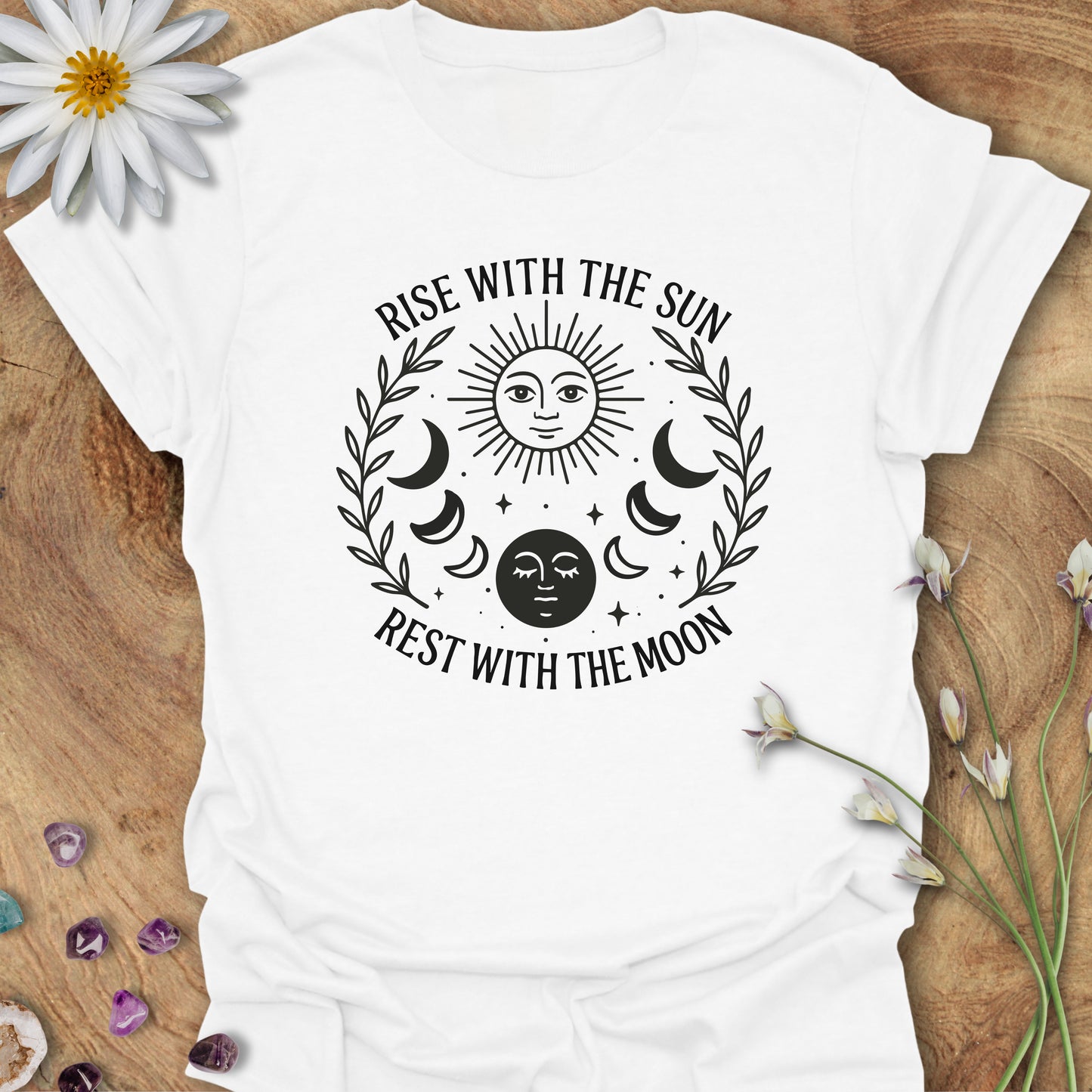 Rise With the Sun, Rest With the Moon T-Shirt White