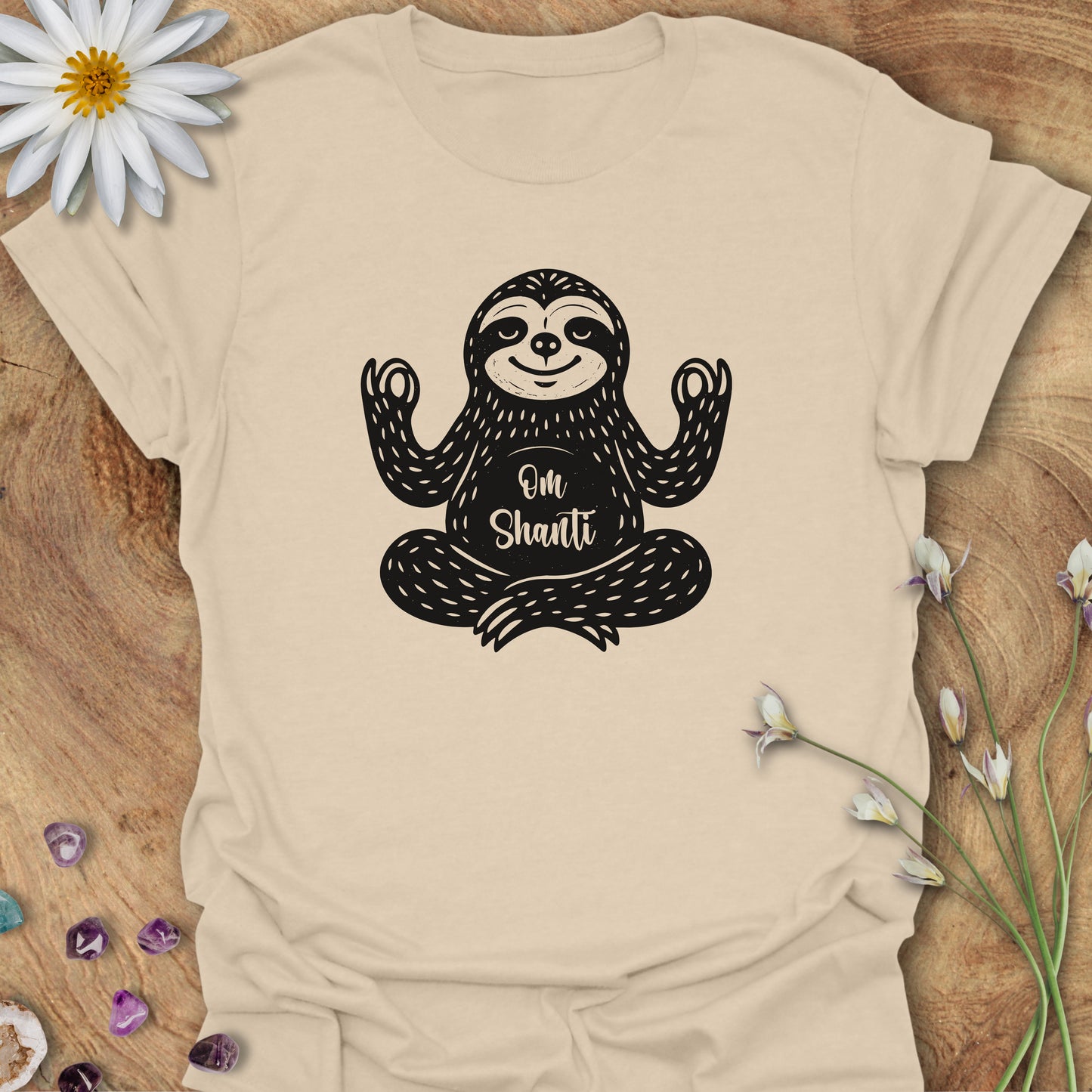 Om Shanti Sloth T-Shirt