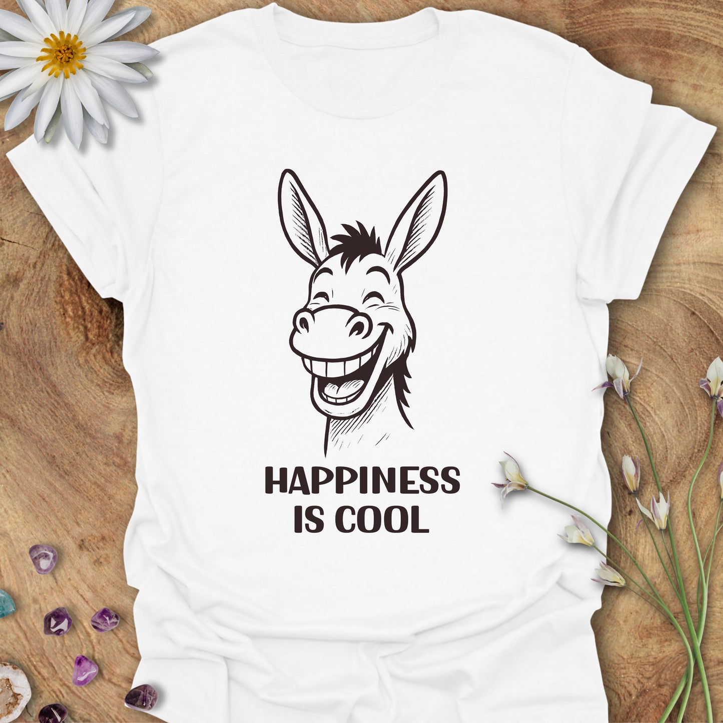 Happiness Is Cool T-Shirt White