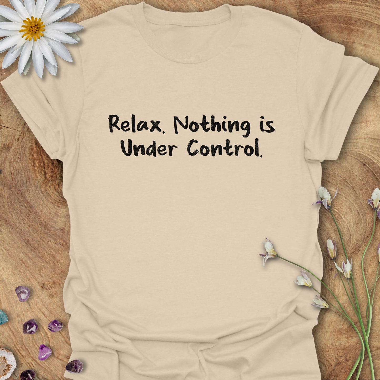 Relax. Nothing is Under Control T-Shirt Sand