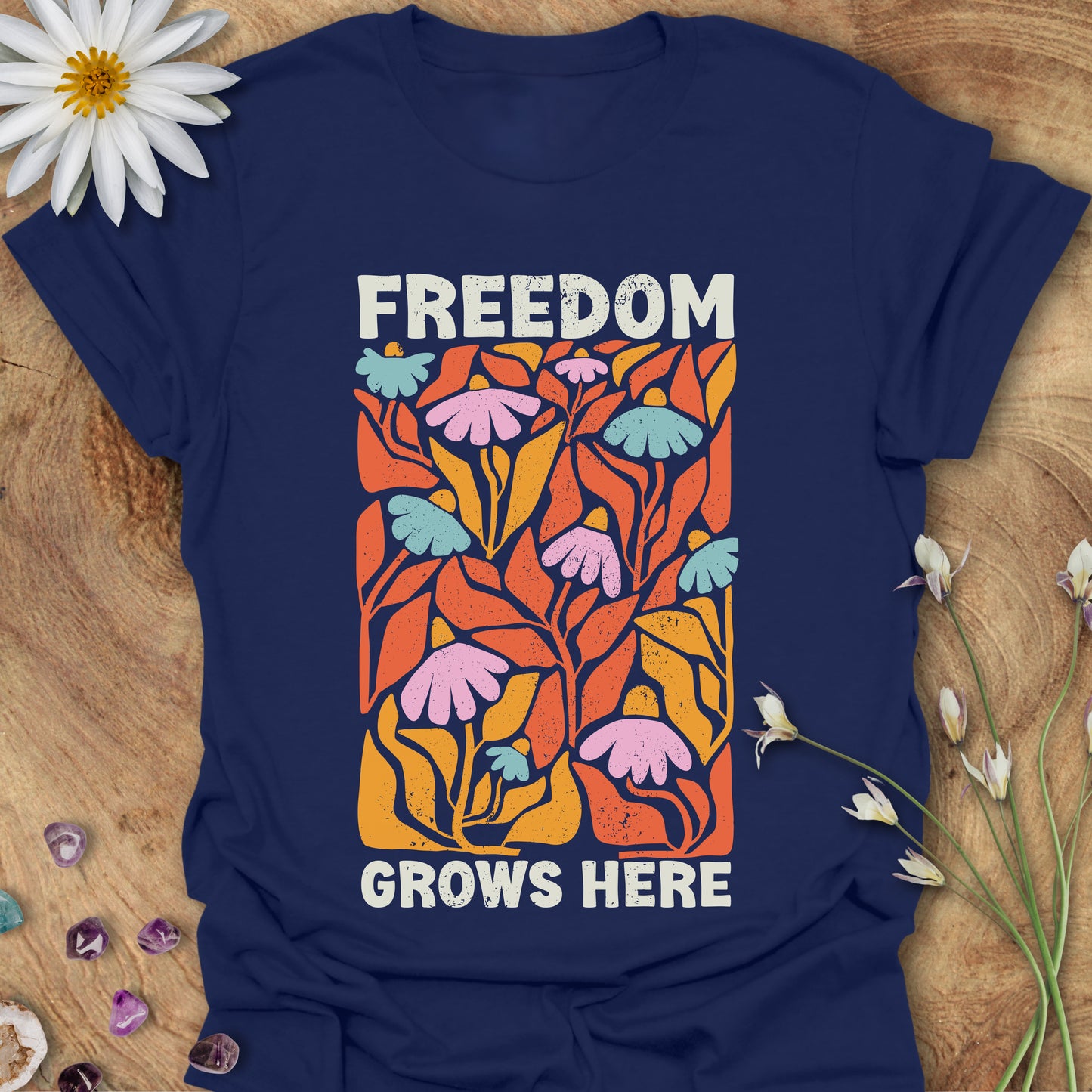 Freedom Grows Here T-Shirt Navy