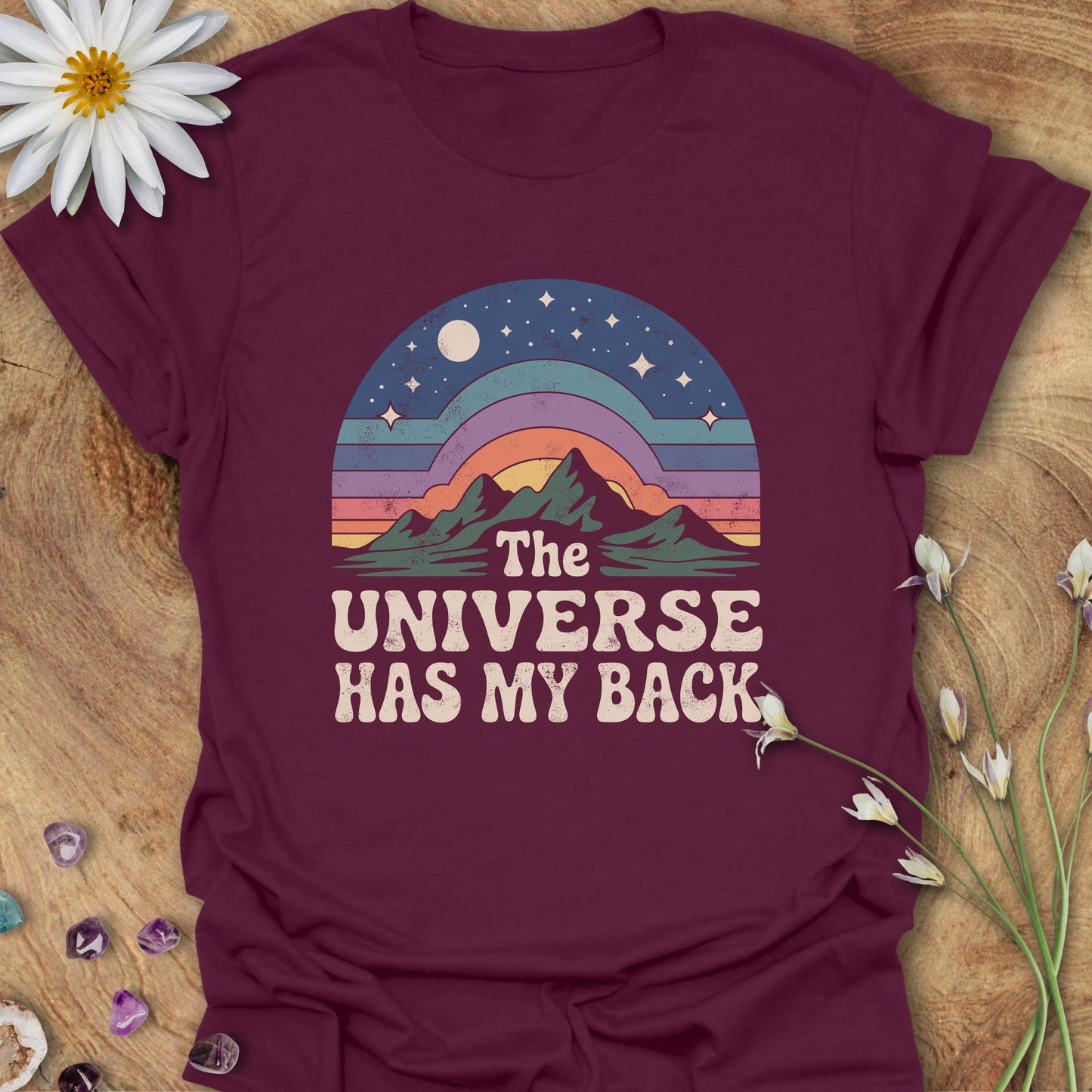 The Universe Has My Back Retro Sunset T-Shirt