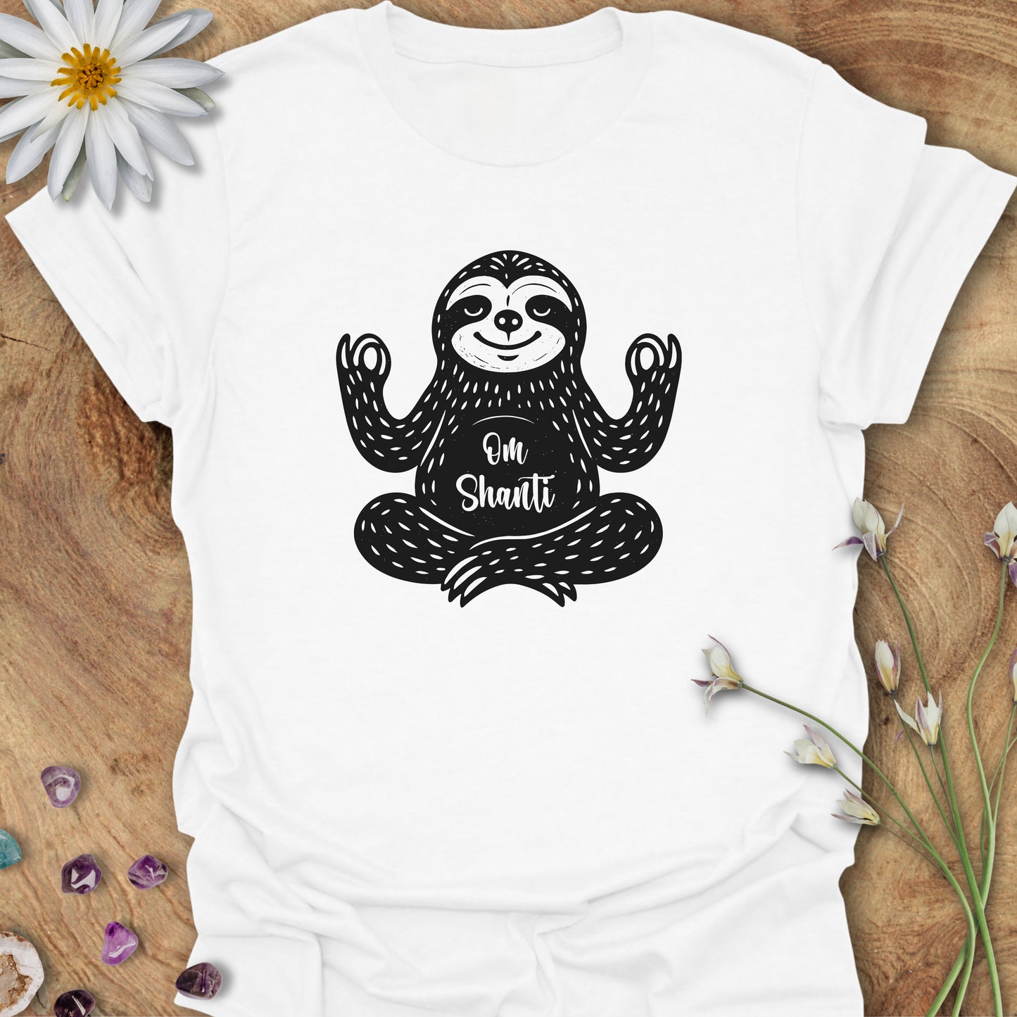 Om Shanti Sloth T-Shirt