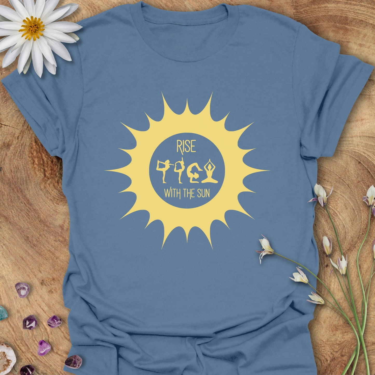 Rise With the Sun T-Shirt Indigo Blue