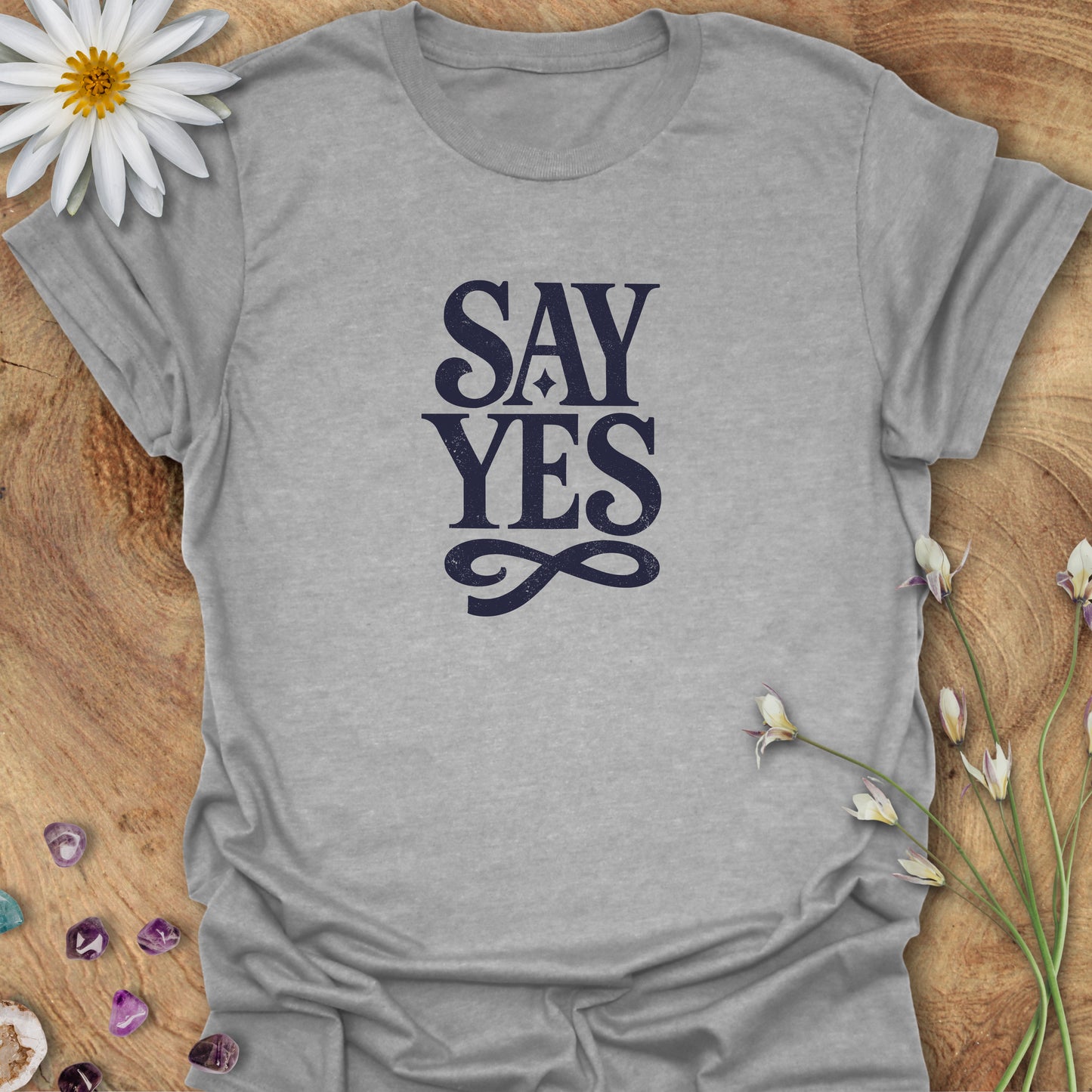 Say Yes T-Shirt Sport Grey