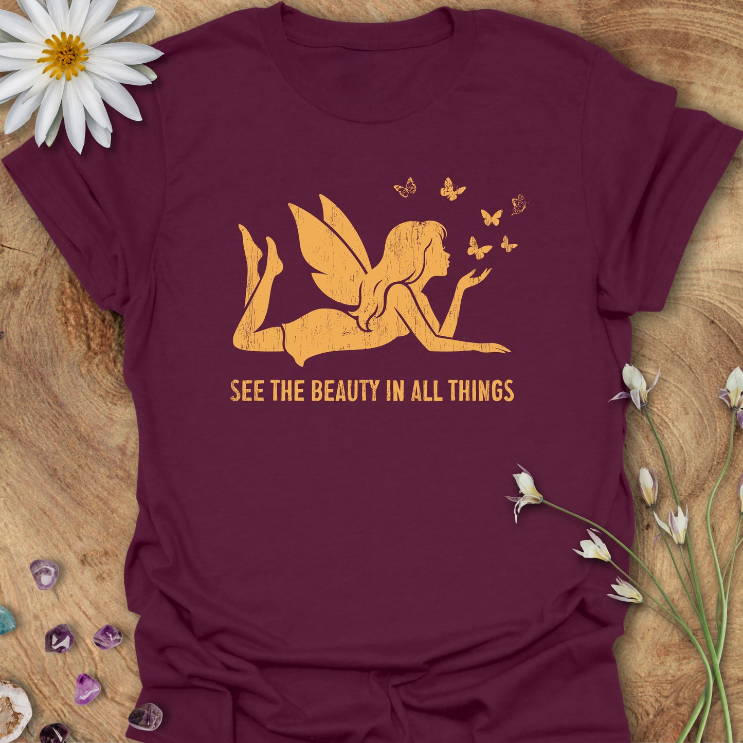 See the Beauty in All Things T-Shirt Maroon