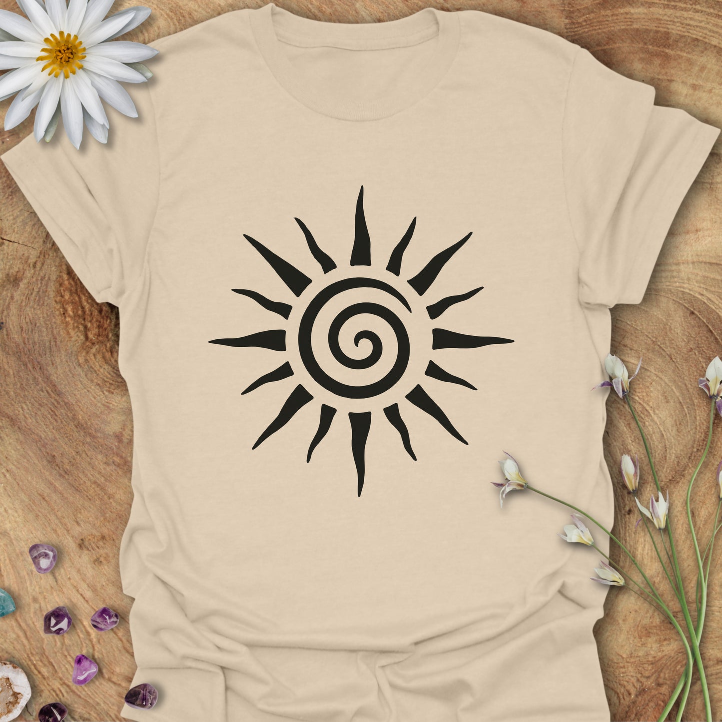 Sun Spiral T-shirt Sand