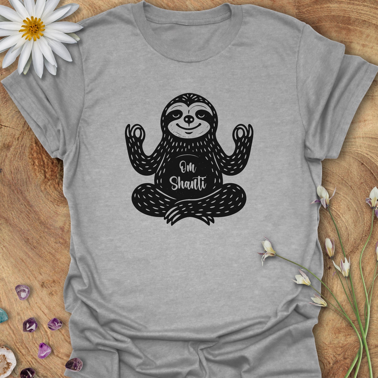 Om Shanti Sloth T-Shirt