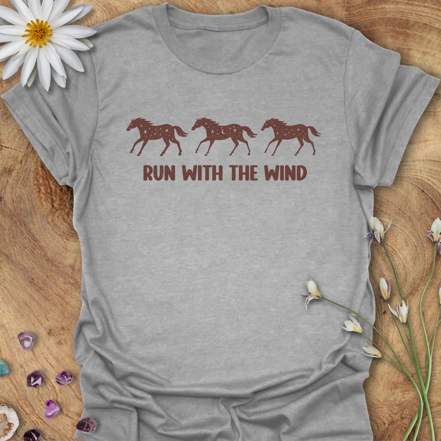 Run With The Wind T-Shirt Sport Grey