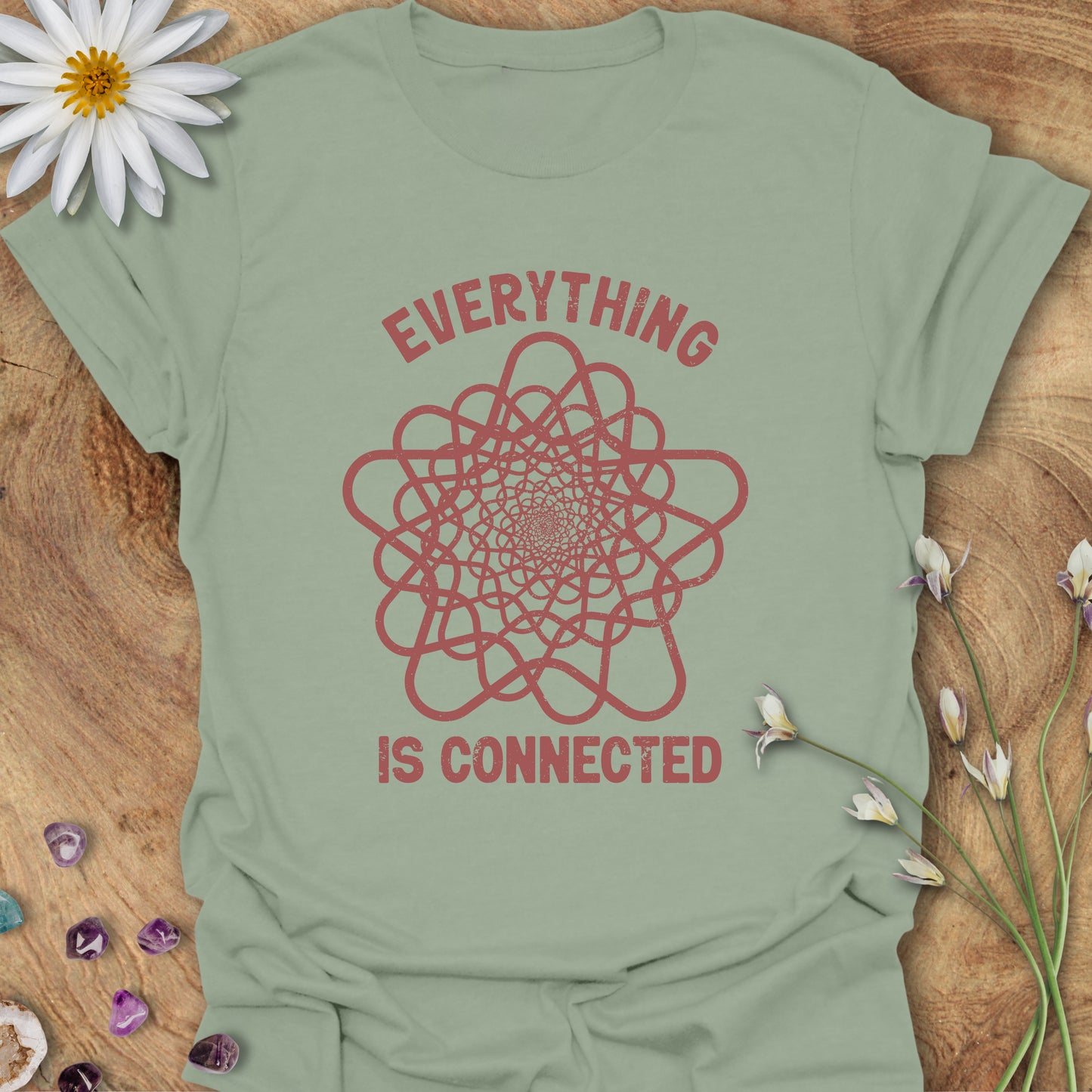 Everything is Connected T-Shirt Sage