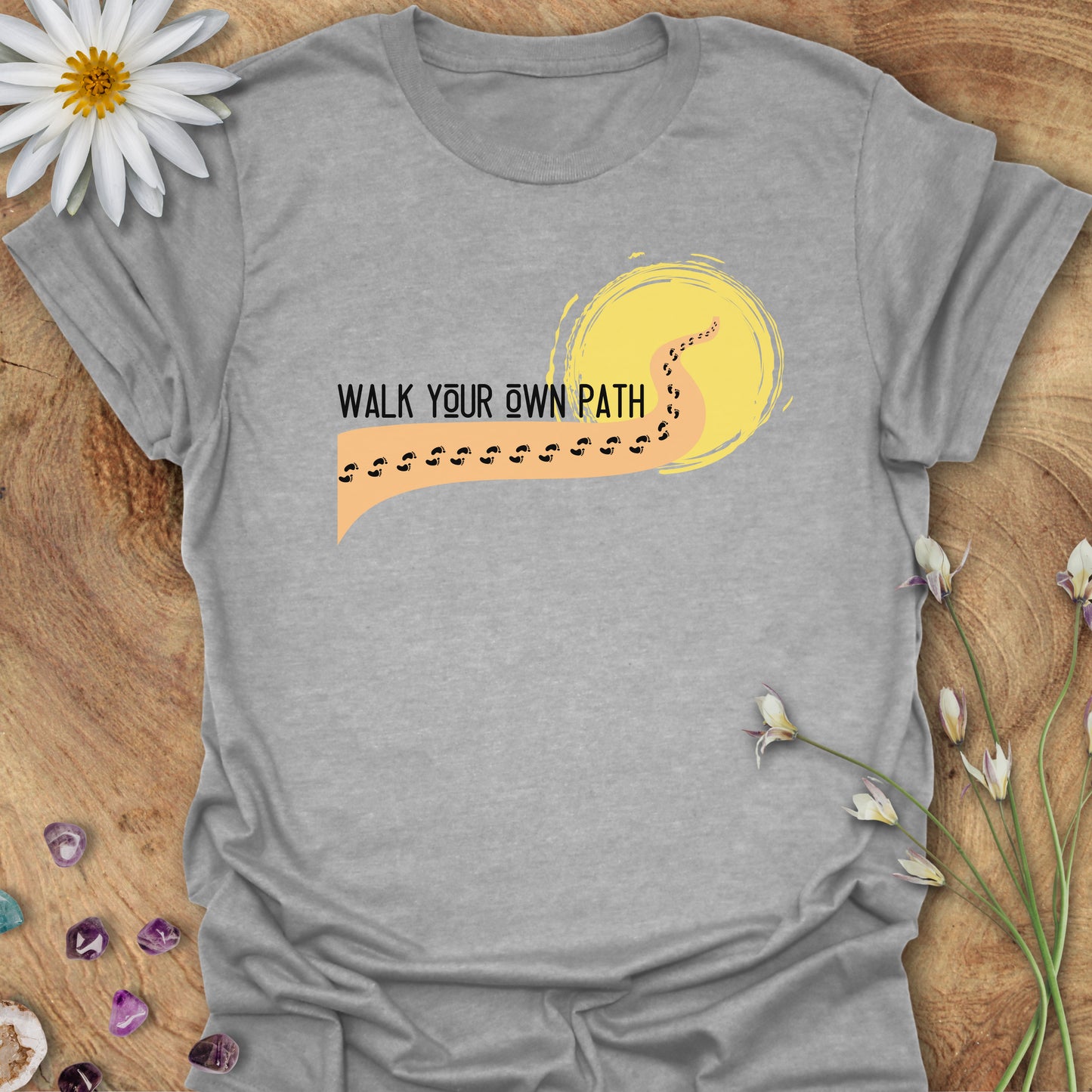 Walk Your Own Path T-Shirt Sport Grey