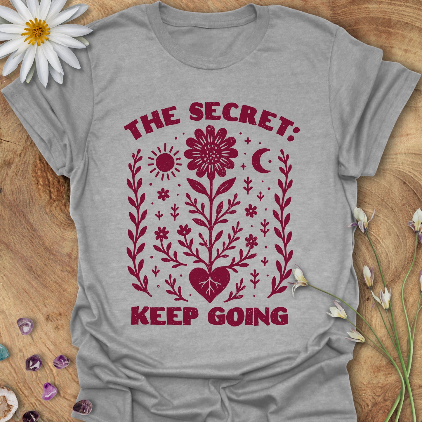 The Secret: Keep Going T-Shirt Sport Grey