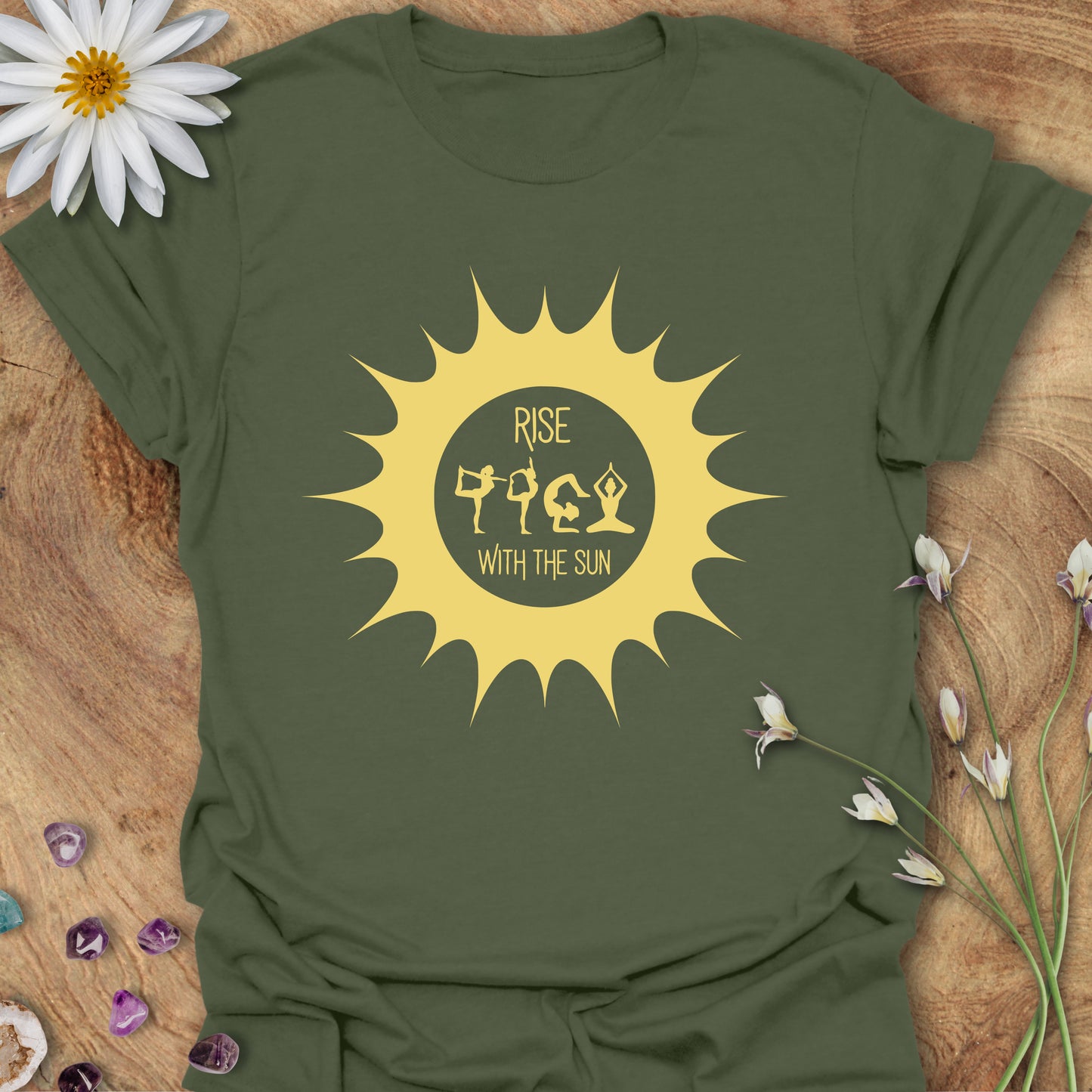 Rise With the Sun T-Shirt Military Green