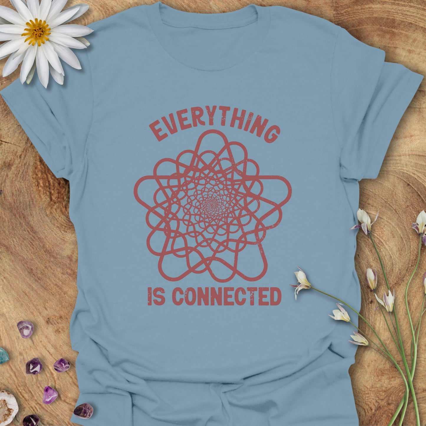 Everything is Connected T-Shirt Stone Blue