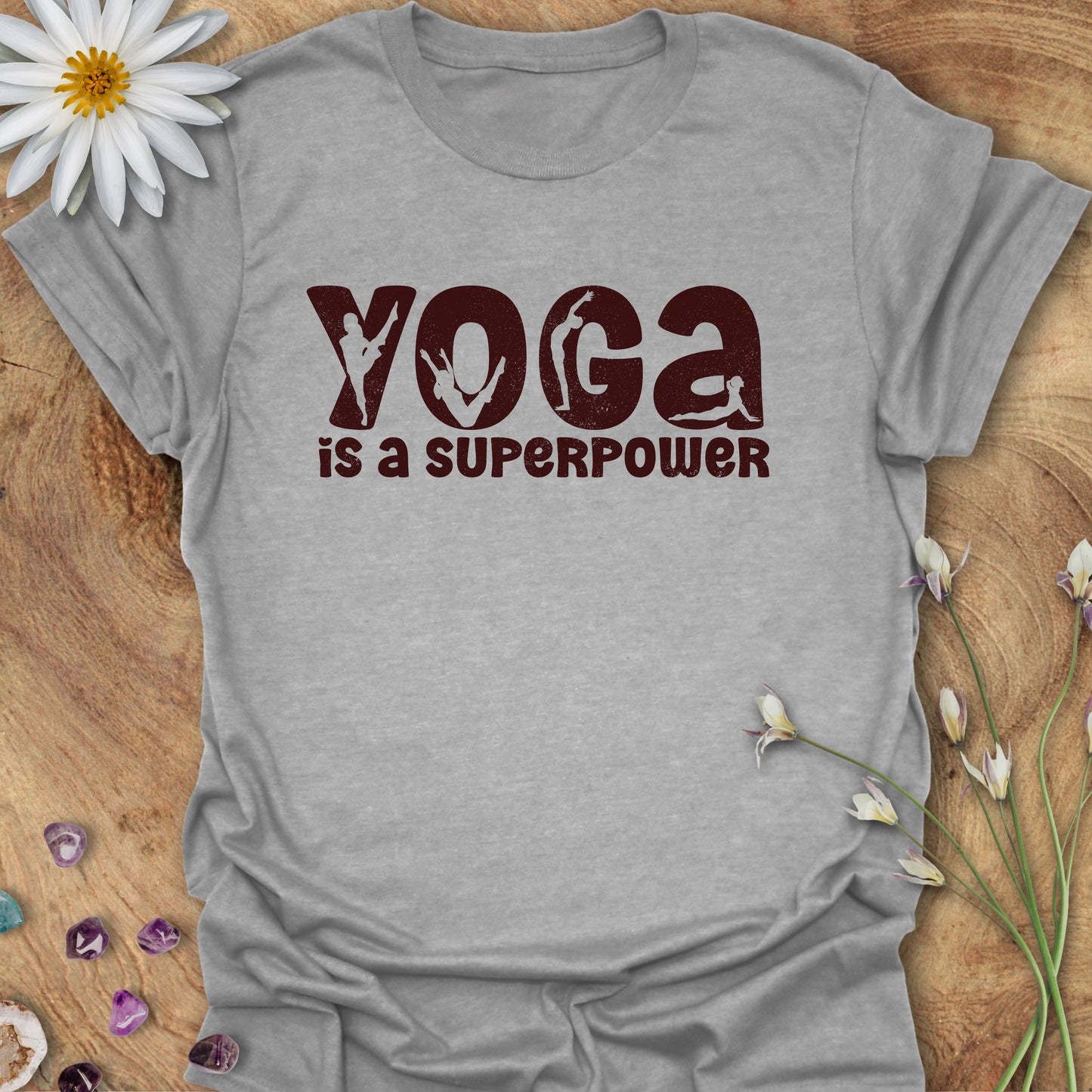 Yoga is a Superpower T-Shirt Sport Grey