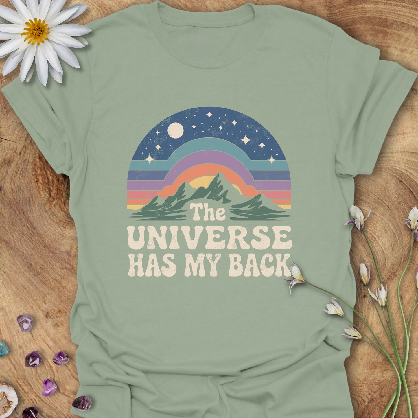 The Universe Has My Back Retro Sunset T-Shirt