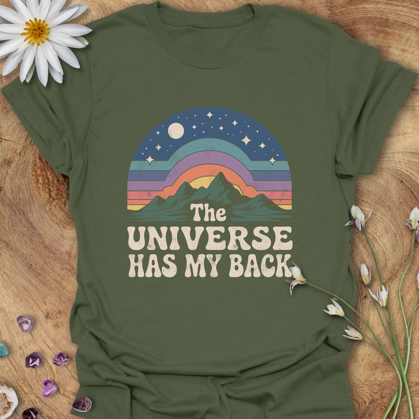 The Universe Has My Back Retro Sunset T-Shirt