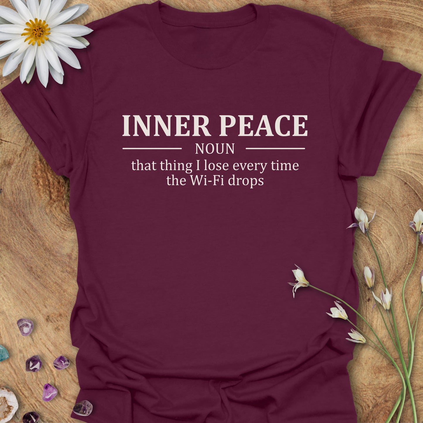 Inner Peace Definition T-Shirt Maroon
