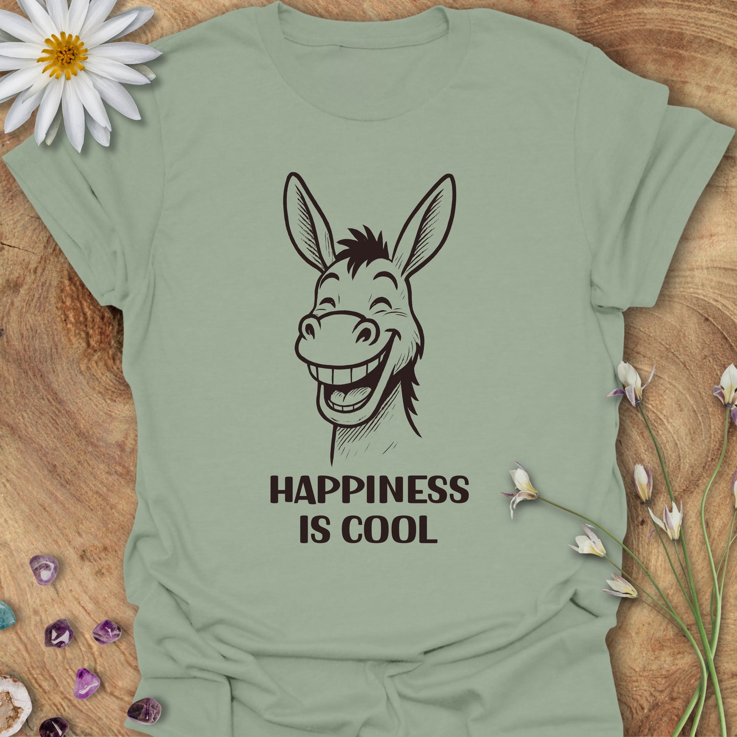 Happiness Is Cool T-Shirt Sage