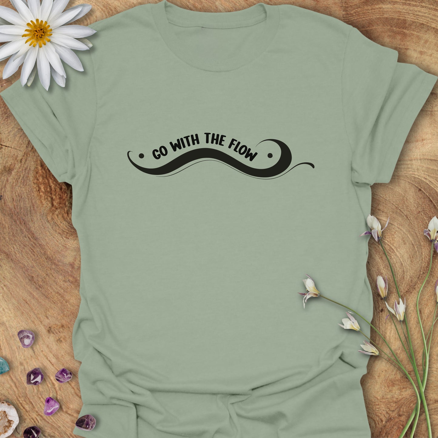 Go With The Flow T-Shirt Sage