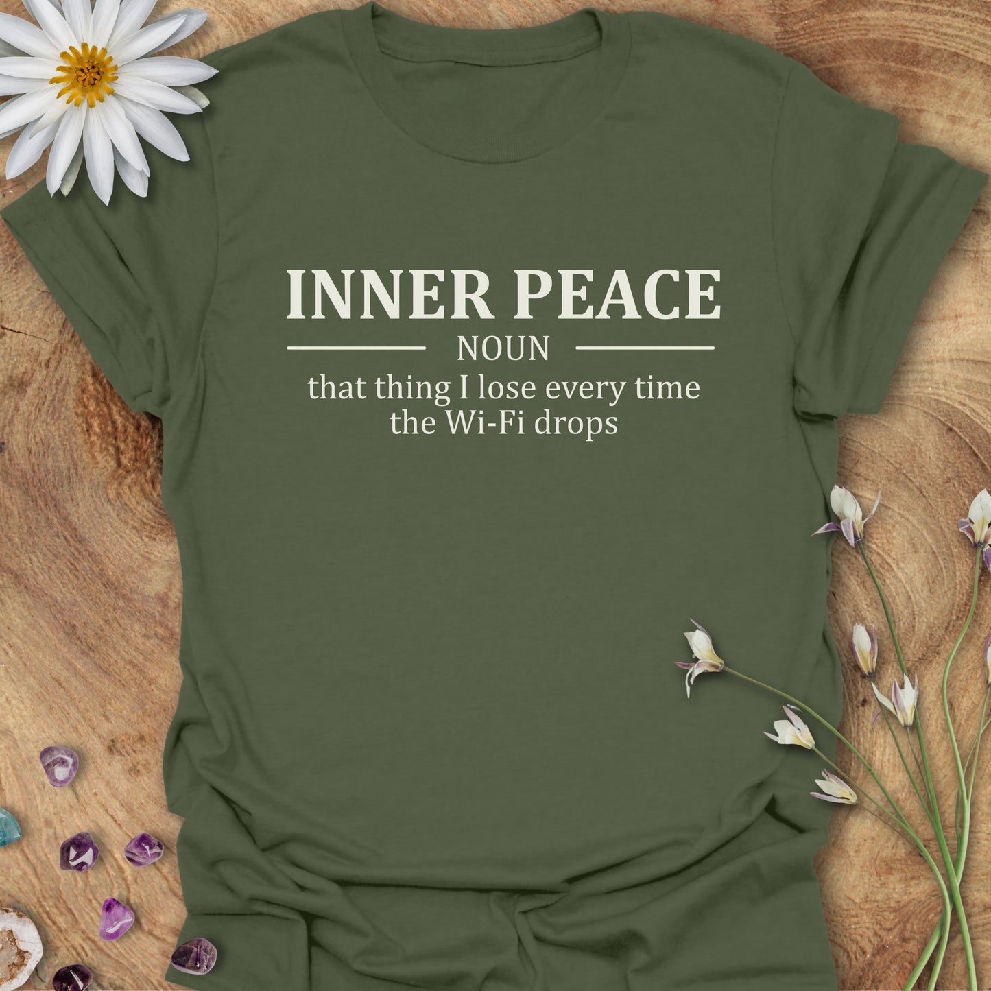 Inner Peace Definition T-Shirt Military Green
