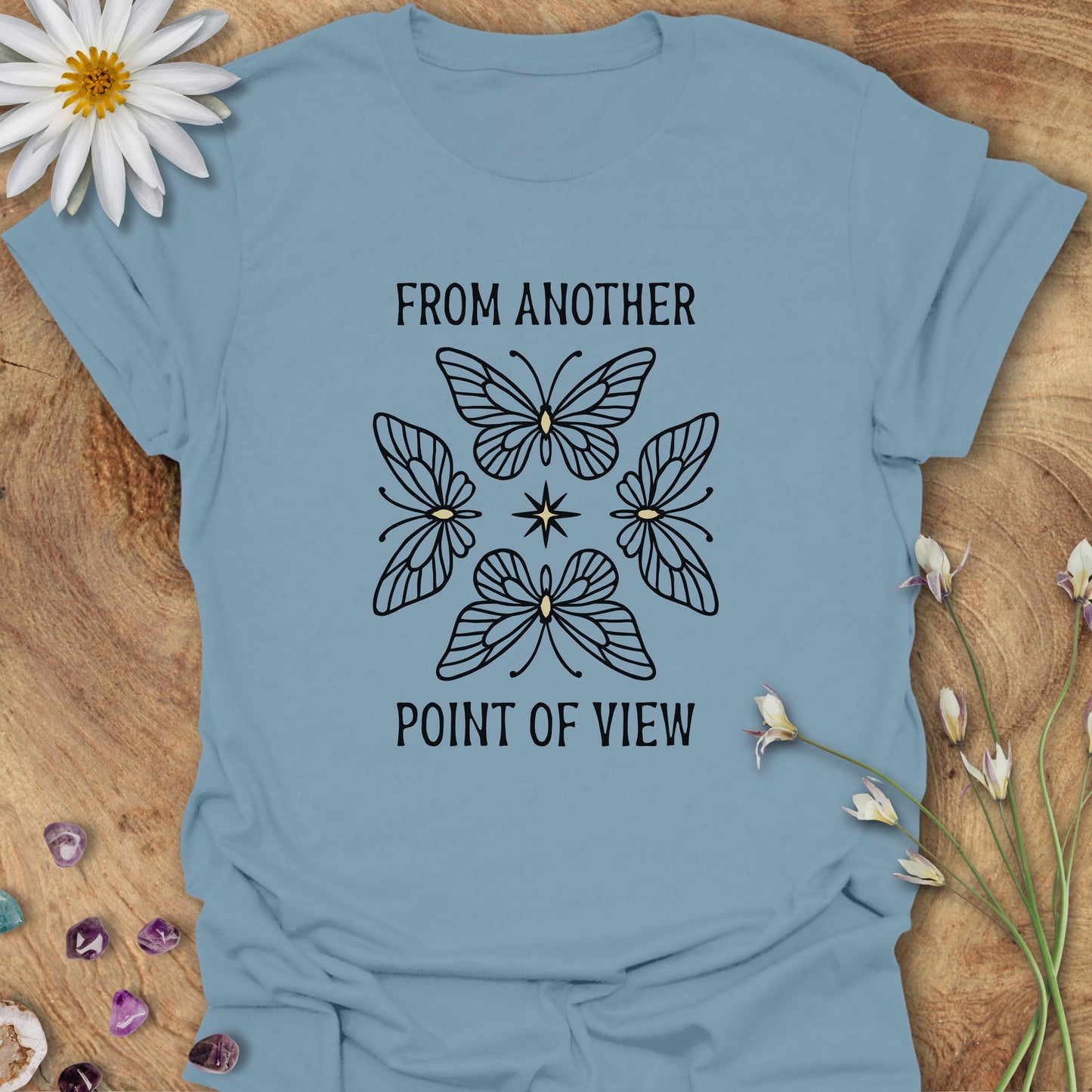 From Another Point of View T-Shirt Stone Blue