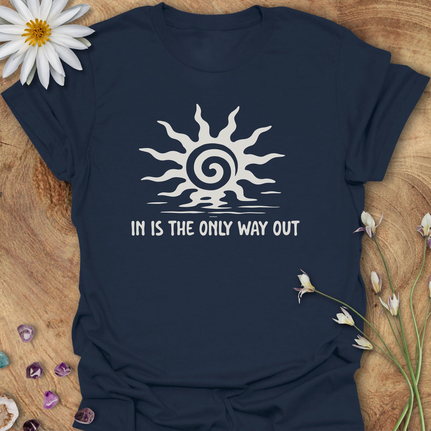 In Is The Only Way Out T-Shirt Navy