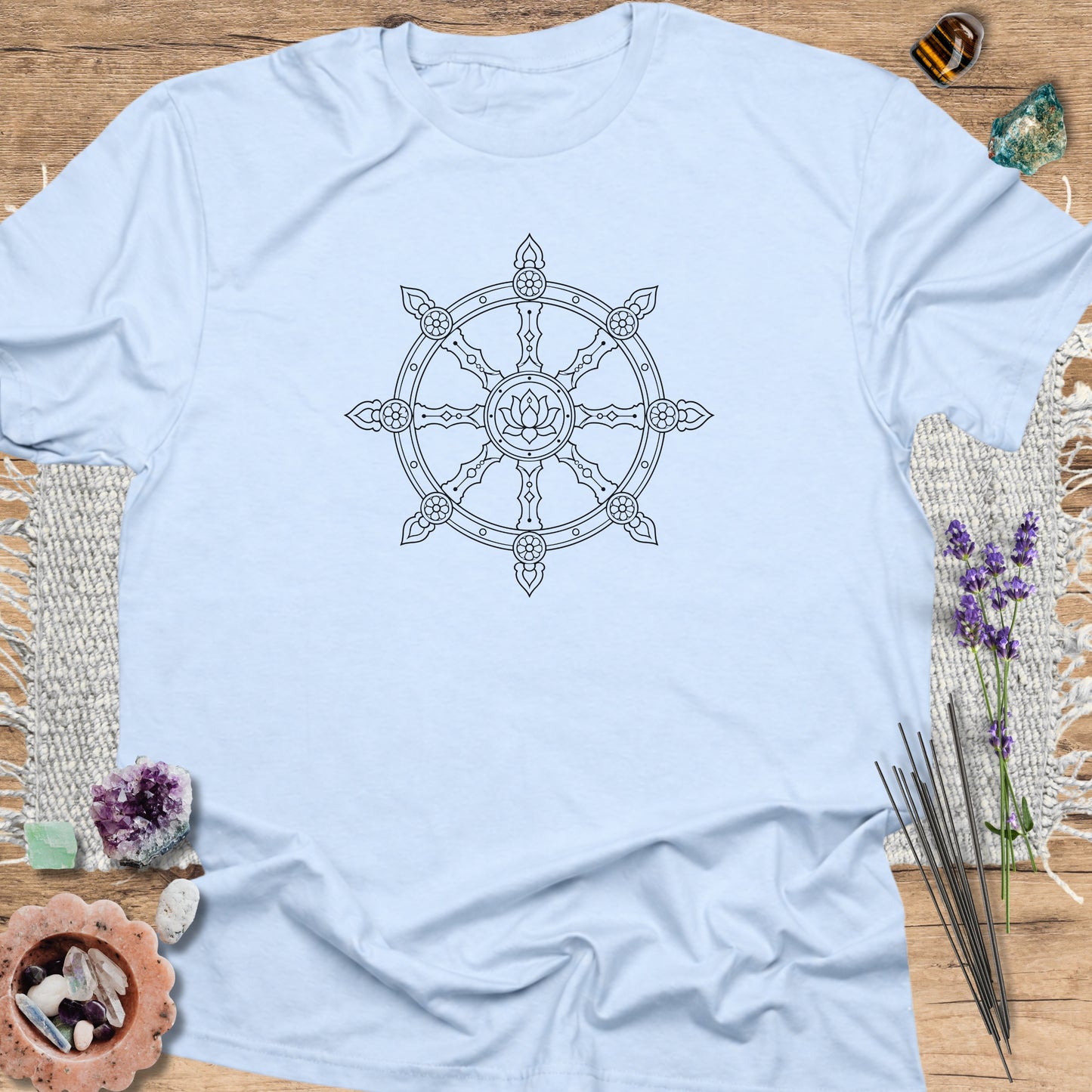 Dharma Wheel T-Shirt Light Blue