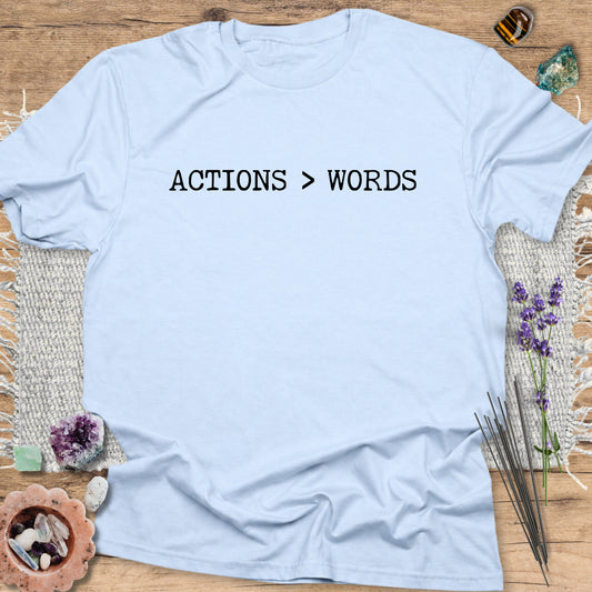 Actions > Words T-Shirt Light Blue