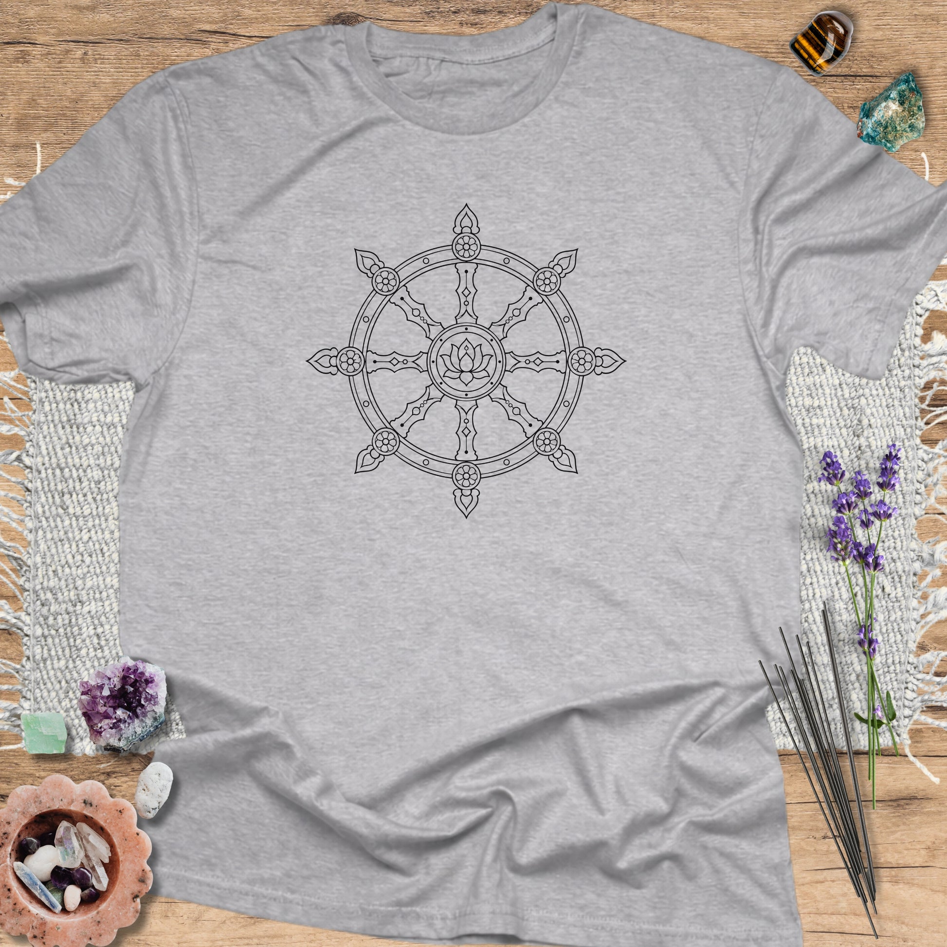 Dharma Wheel T-Shirt Sport Grey