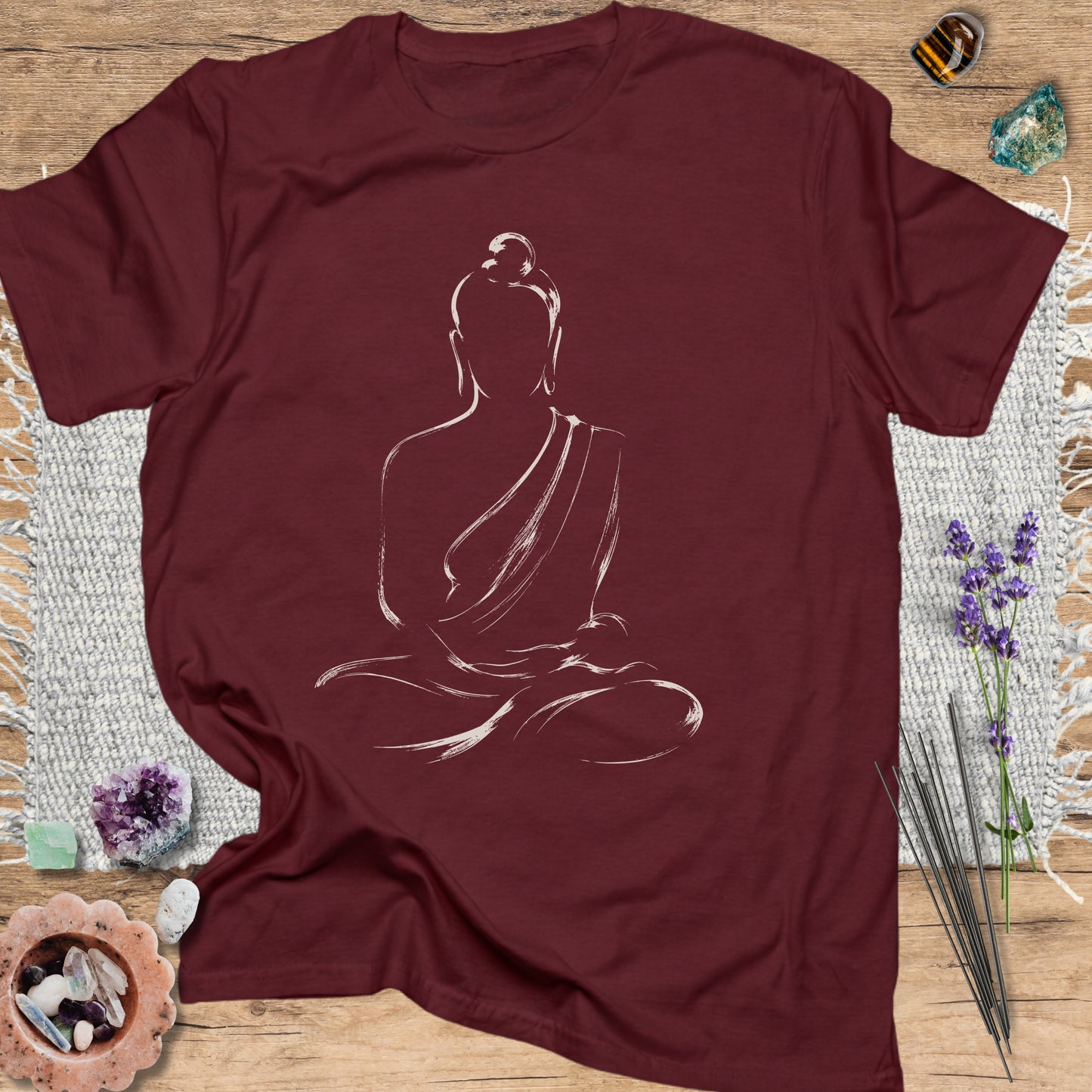 Unseen Buddha T-Shirt Maroon