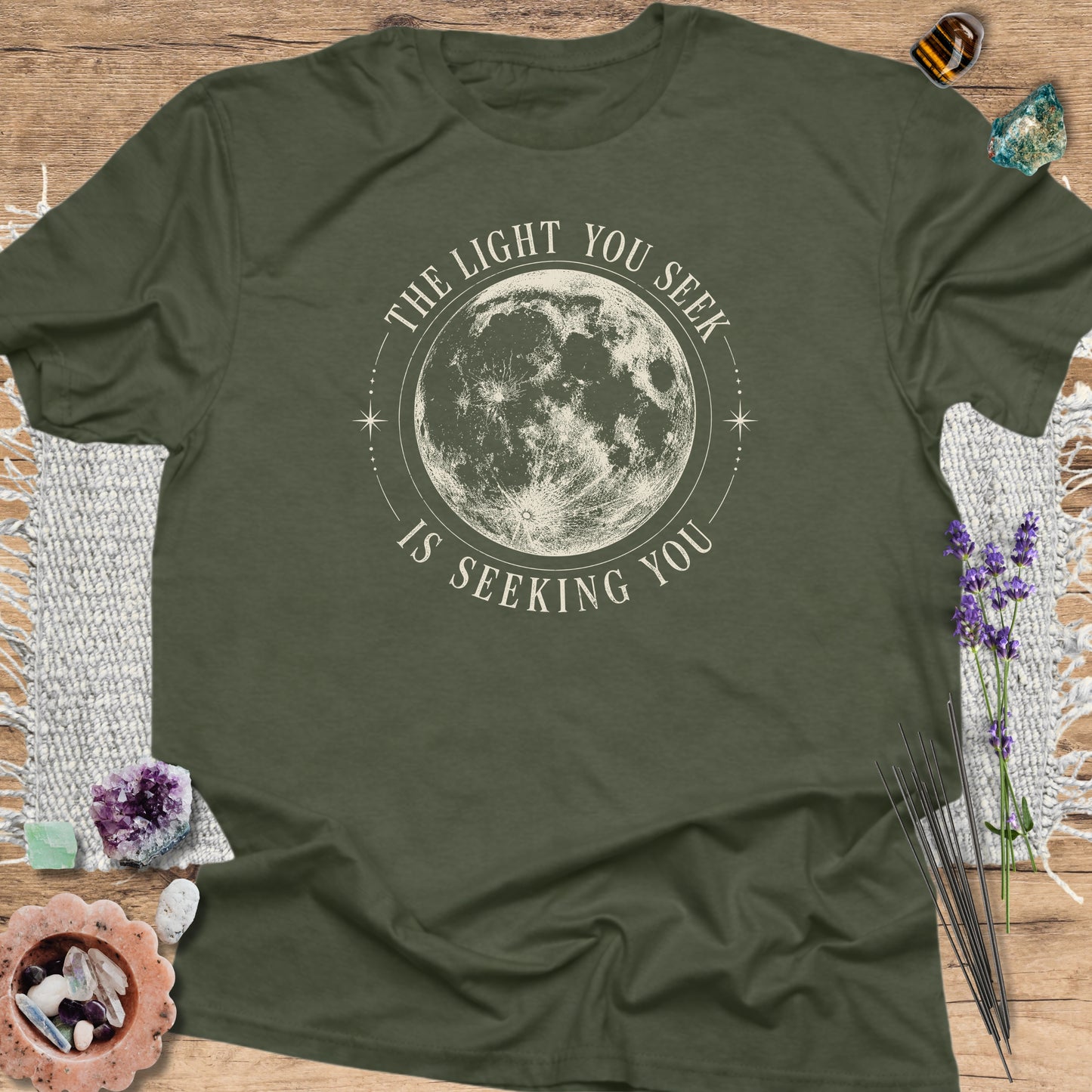 The Light You Seek T-Shirt Military Green