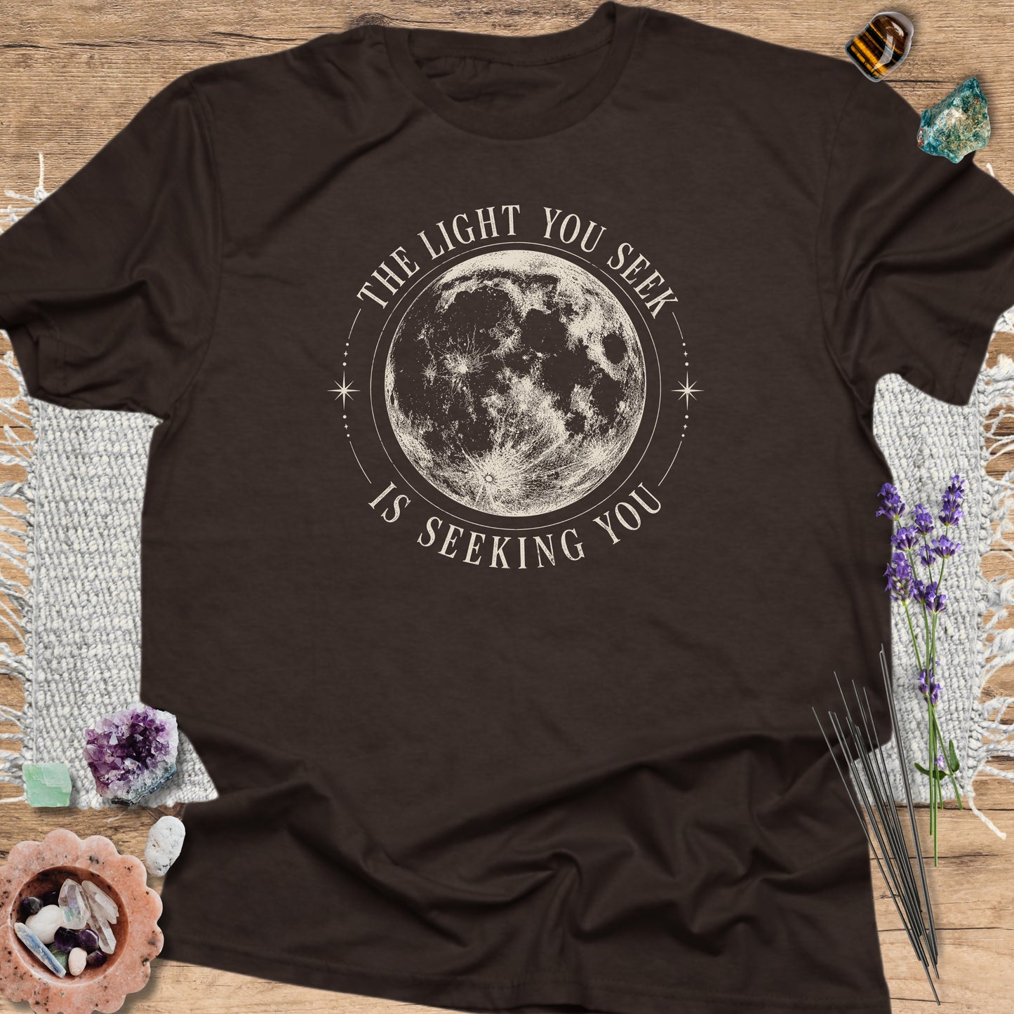 The Light You Seek T-Shirt Dark Chocolate