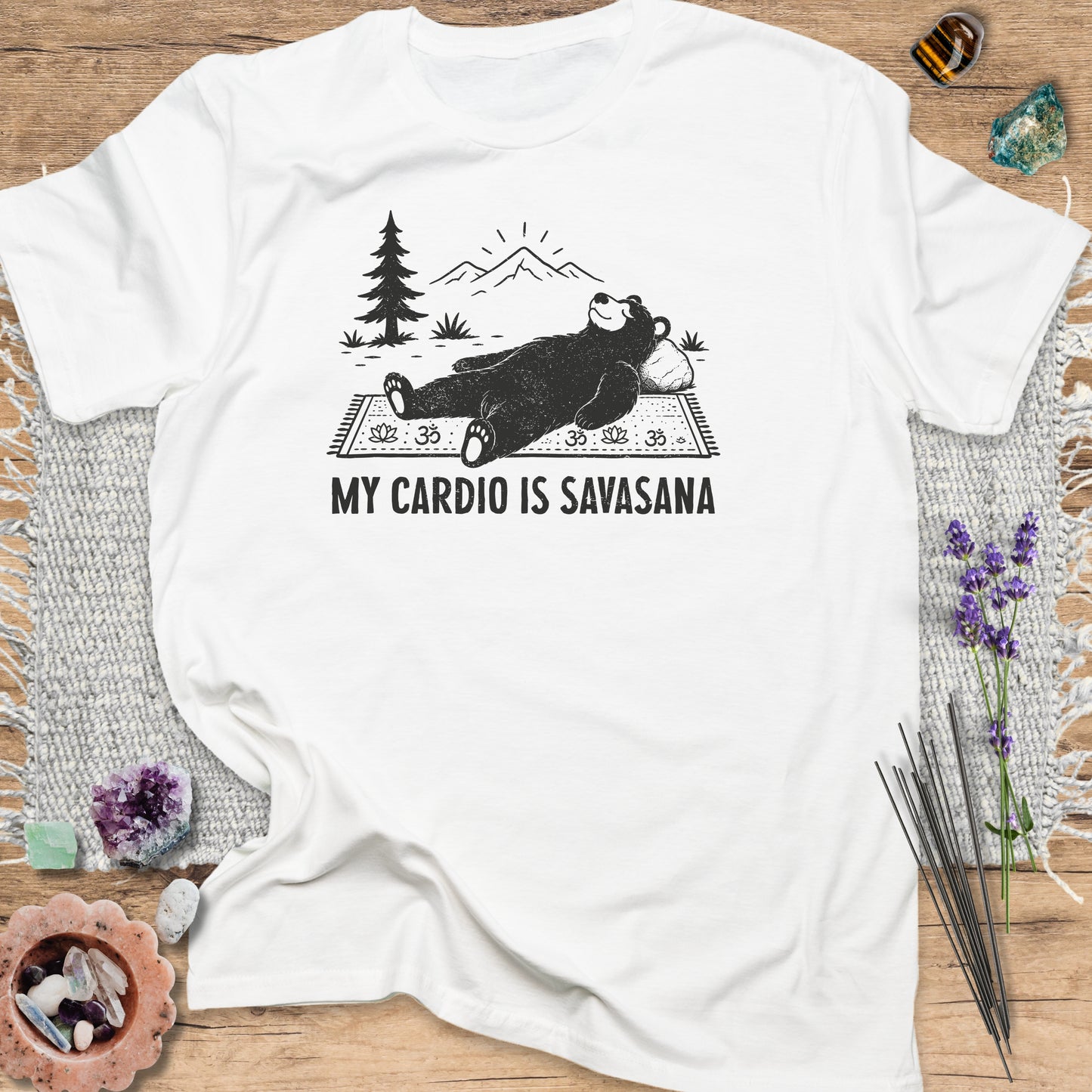 My Cardio Is Savasana White
