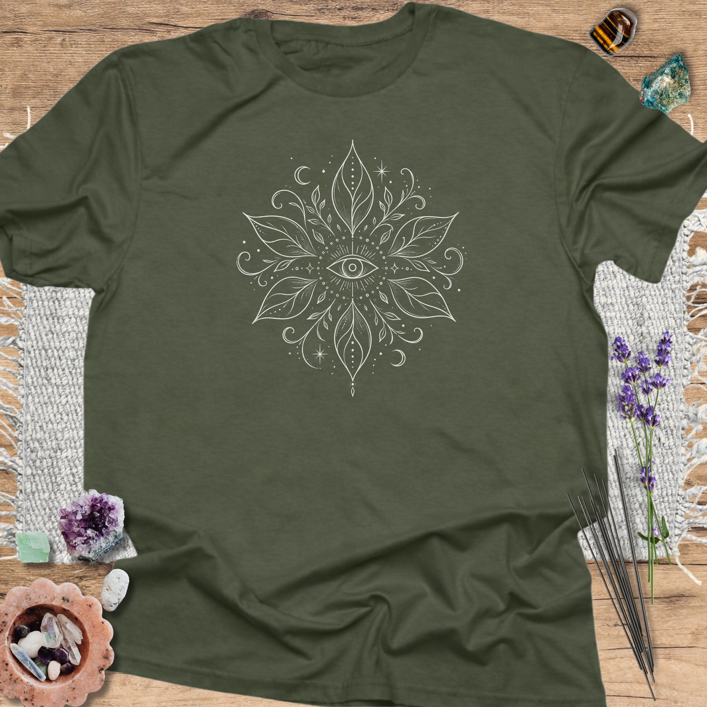 Mystic Floral Eye Military Green