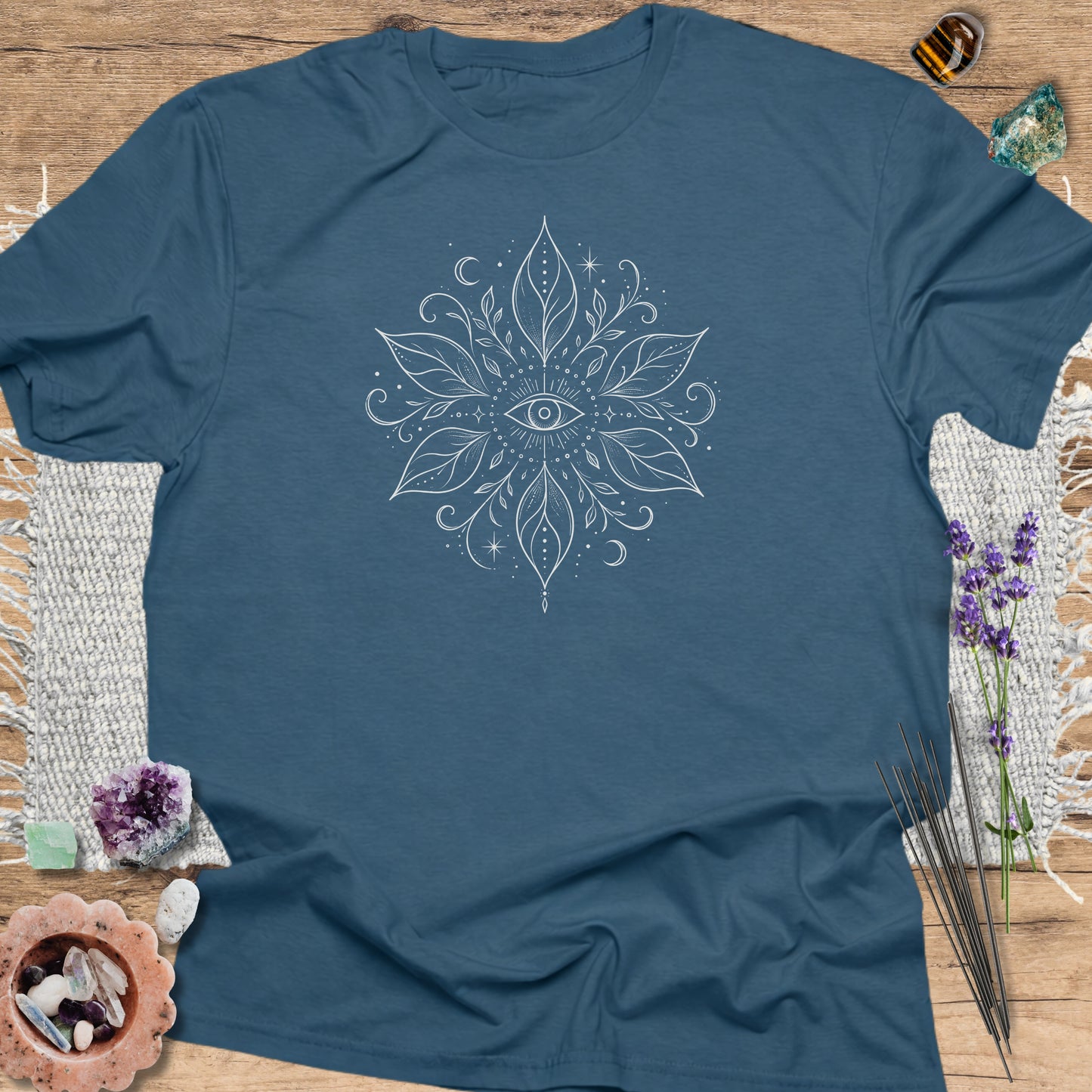 Mystic Floral Eye Indigo Blue