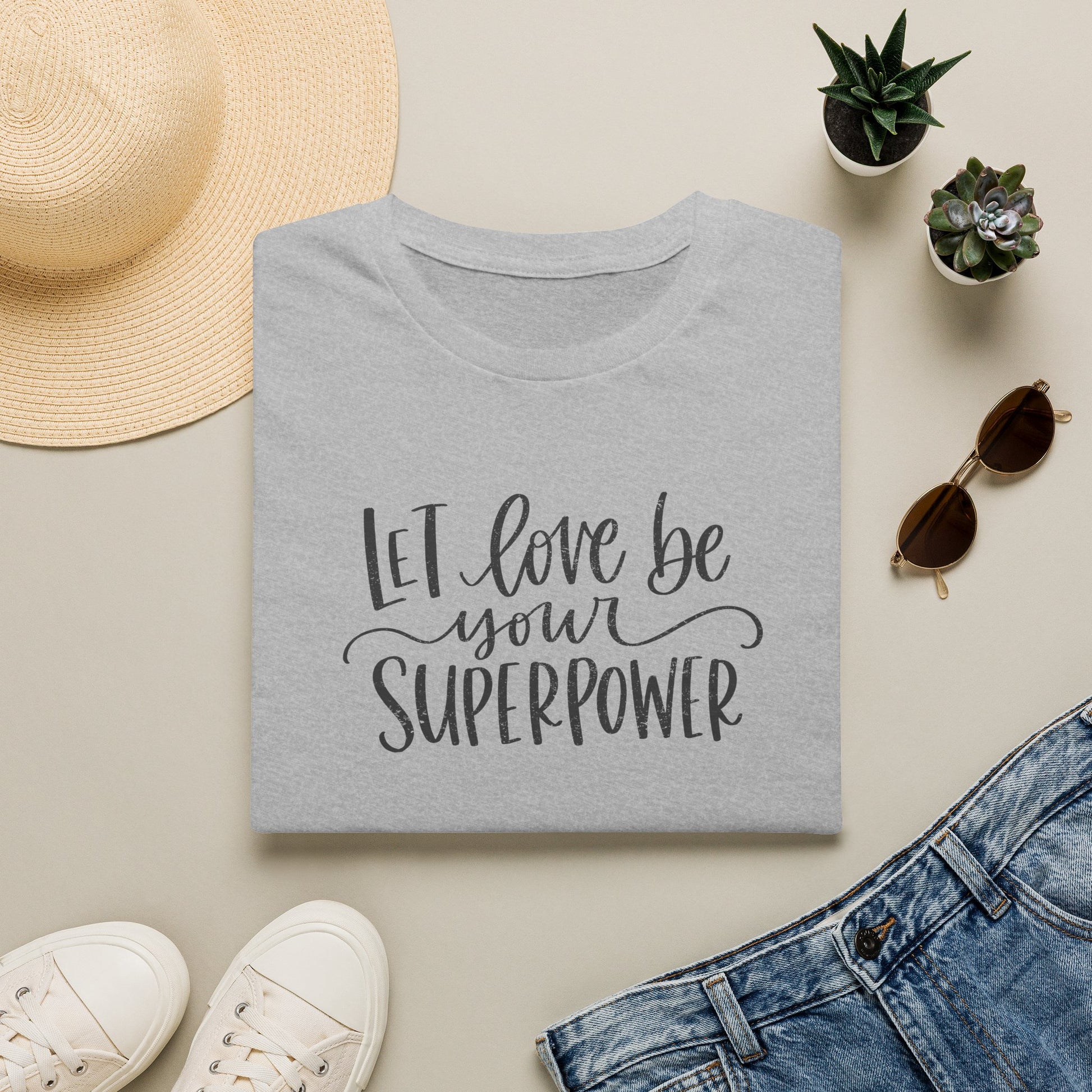 Let Love Be Your Superpower T-Shirt Sport Grey