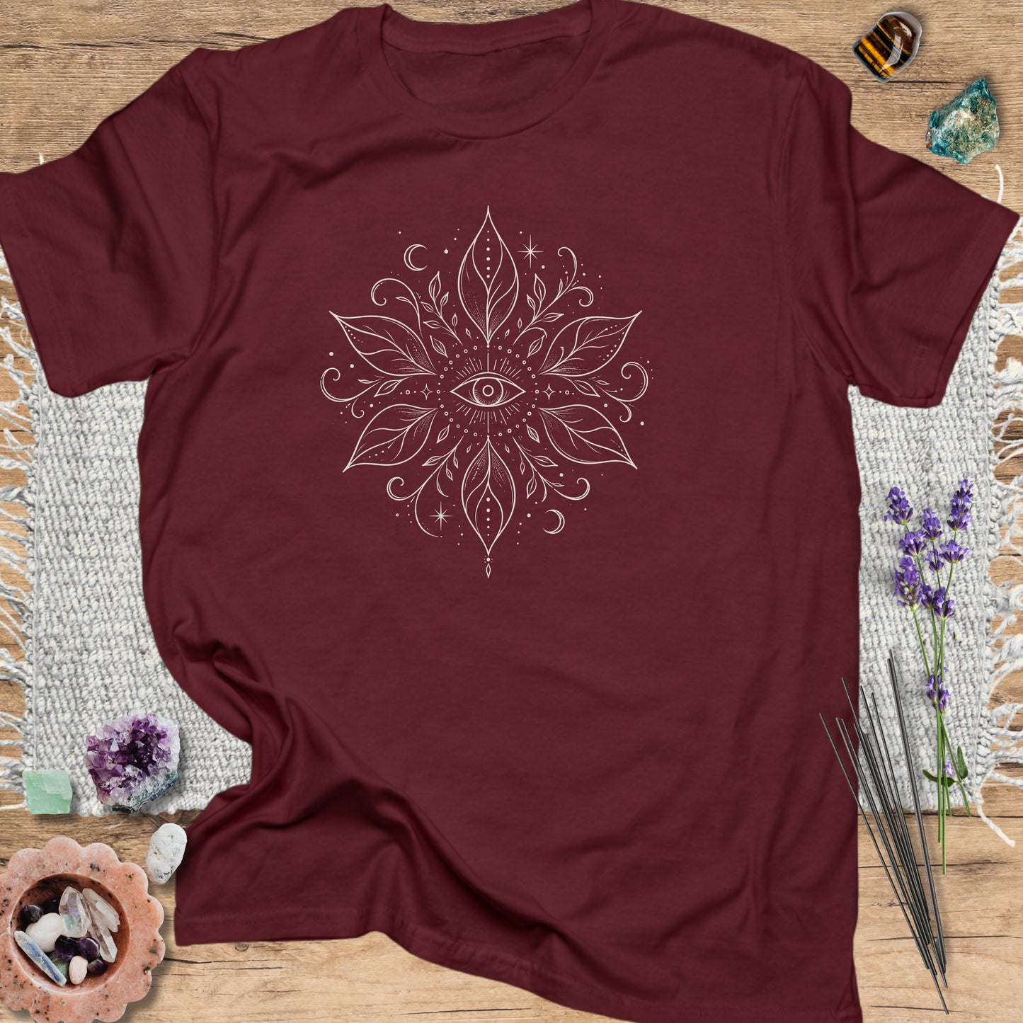 Mystic Floral Eye Maroon