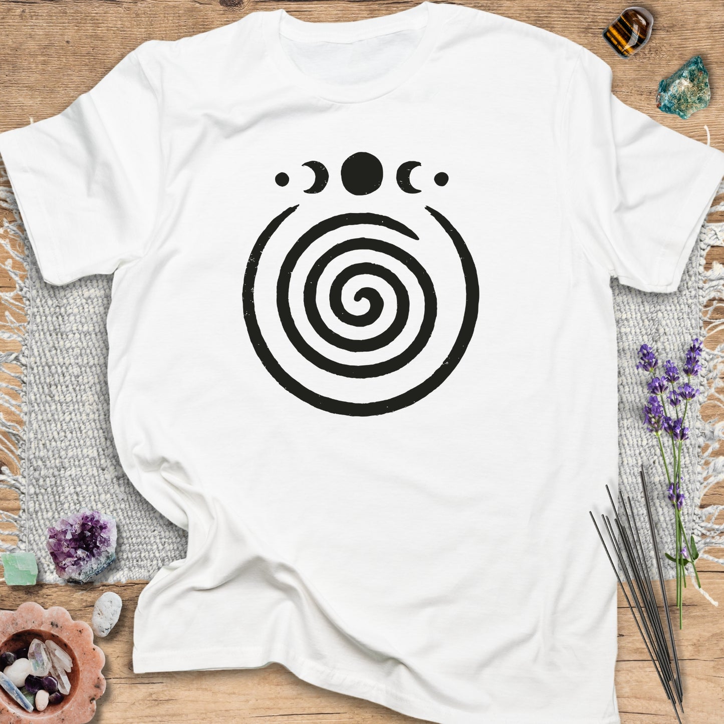 Spiral Moon Phases T-Shirt